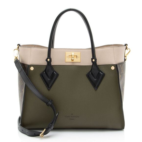 Louis Vuitton Handbags - Louis Vuitton Calfskin Monogram Canvas On My Side MM Tote